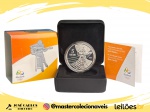 Moeda do Brasil - 5 Reais - Olimpiadas Rio 2016 - Bossa Nova 2014 - Prata (.925) - 27 g - 40 mm - Completa no estojo com certificado Original CMB - Série Música - Cat. P757