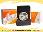 Moeda do Brasil - 5 Reais - Olimpiadas Rio 2016 - Samba 2016 - Prata (.925) - 27 g - 40 mm - Completa no estojo com certificado Original CMB - A mais rara da Série Música - Cat. P757c