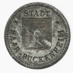 Numismática - Magnífica peça proveniente de coleção adquirida na Alemanha, fruto de anos de garimpo. Oportunidade - Notgeld.
50 Pf - Saar Buckenheim