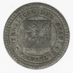 Numismática - Magnífica peça proveniente de coleção adquirida na Alemanha, fruto de anos de garimpo. Oportunidade - Notgeld.
50 Pf - Pirmasens - 1917 - Linda