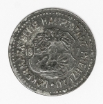 Numismática - Magnífica peça proveniente de coleção adquirida na Alemanha, fruto de anos de garimpo. Oportunidade - Notgeld.
10 Pfennig - 1917 - Prenzlau