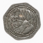 Numismática - Magnífica peça proveniente de coleção adquirida na Alemanha, fruto de anos de garimpo. Oportunidade - Notgeld.
50 Pfennig - Oberndorf, 1918 - Kriegsgeld - `moeda de guerra`.