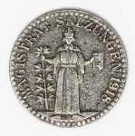 Numismática - Magnífica peça proveniente de coleção adquirida na Alemanha, fruto de anos de garimpo. Oportunidade - Notgeld.
10 Pfennig - Salzungen - 1918