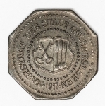 Numismática - Magnífica peça proveniente de coleção adquirida na Alemanha, fruto de anos de garimpo. Oportunidade - Notgeld.
10 Pfennig - 1917 - Oschersleben - US$40,00 dólares de cotação em MBC. Essa é perfeita.