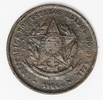 Numismática Brasil - 20 Réis `Vintem poupado, vintem ganho` - Proveniente de coleção.
1906