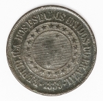 Numismática Brasil - 40 Réis em bronze - `A economia faz a prosperidade` 
1889