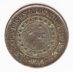Numismática Brasil - 40 Réis em bronze - `A economia faz a prosperidade` 
1894