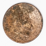 Numismática Brasil - 20 Réis com carimbo do divino.