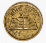 Numismática Brasil - 1000 Réis - 1935 - Módulo maior