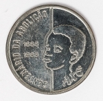Numismática Brasil - 100 Cruzados, 1988 - Comemorativa do Centenário da Abolição da Escravatura
Criança-filho.