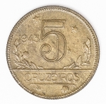 Numismática Brasil - 5 Cruzeiros - 1943