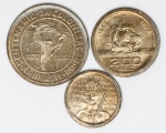 Numismática Brasil - Vicentinas - 100, 200 e 400 Réis