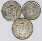 Numismática Jamaica - 3 peças