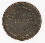 Numismática Argentina - Buenos Ayres - Um Decimo, 1823 - KM 1 - Cobre
