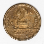 Numismática Brasil - 2 Cruzeiros 1956 