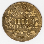 Numismática Brasil - 1000 Réis - 1931