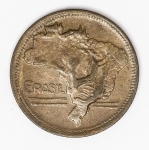 Numismática Brasil - 2 Cruzeiros - 1949 - Mapa duplo