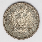 Numismática Alemanha - Zwei Mark - 1906 - Prússia, prata KM 522 - 11,11g
