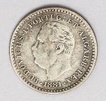 Numismática Índia Portuguesa - Oitava de Rúpia - 1881