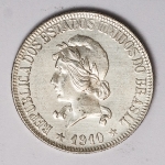 Numismática Brasil - 1000 Réis -1910 - Prata X Grammas