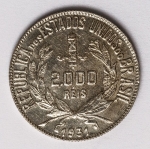 Numismática Brasil - 2000 Réis - 1931
