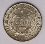 Numismática Brasil - 2000 Réis, 1934 - prata
