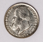 Numismática Brasil - 200 Réis, cabecinha - 1867