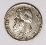 Numismática Brasil - 200 Réis, cabecinha - 1868