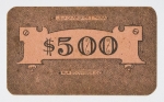 Numismática Brasil - Cédula particular, loja América e China - 500 Réis, Rio de Janeiro