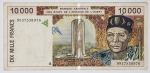 Numismática Estados do Oeste Africano - 10.000 Francos, Costa do Marfim