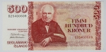 Numismática Islândia - 500 Kronur - 2001 
