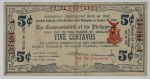 Numismática Filipinas -  5 Centavos 1942 - Emergencial, II Guerra