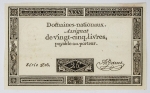 Numismática França - 25 Livre, 1793 - 13,5x8,3cm - Magnífico estado