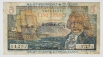 Numismática Saint Pierre et Miquelon - 5 Francos - Bougainville