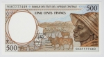 Numismática - 500 Francos - Estados da África Central 