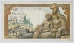 Numismática França - 1000 Francos, 1942 - Plena II Guerra