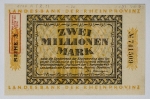 Numismática Alemanha - Cédula do Pós Guerra e Inflacionário. Fez parte de importante coleção europeia.
Vale ressaltar que será apregoada individualmente. Não catalogamos as peças mas aconselhamos para maiores informações Deutsches Notgeld de Anton Geiger, 1918-21 e 1914-15 de Hans Jurg
Grande oportunidade para possibilidade de peças inéditas, raras e belas. Aconselhamos análise apurada!!
2000.000 de Marcos - Rhein, 1923
