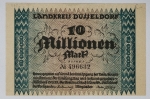 Numismática Alemanha - Cédula do Pós Guerra e Inflacionário. Fez parte de importante coleção europeia.
Vale ressaltar que será apregoada individualmente. Não catalogamos as peças mas aconselhamos para maiores informações Deutsches Notgeld de Anton Geiger, 1918-21 e 1914-15 de Hans Jurg
Grande oportunidade para possibilidade de peças inéditas, raras e belas. Aconselhamos análise apurada!!
10 Milhões de Marcos, 1923 - Düsseldorf