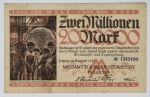 Numismática Alemanha - Cédula do Pós Guerra e Inflacionário. Fez parte de importante coleção europeia.
Vale ressaltar que será apregoada individualmente. Não catalogamos as peças mas aconselhamos para maiores informações Deutsches Notgeld de Anton Geiger, 1918-21 e 1914-15 de Hans Jurg
Grande oportunidade para possibilidade de peças inéditas, raras e belas. Aconselhamos análise apurada!!
2000000 Marcos - Leipzig - 1923 
