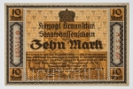 Numismática Alemanha - Cédula do Pós Guerra e Inflacionário. Fez parte de importante coleção europeia.
Vale ressaltar que será apregoada individualmente. Não catalogamos as peças mas aconselhamos para maiores informações Deutsches Notgeld de Anton Geiger, 1918-21 e 1914-15 de Hans Jurg
Grande oportunidade para possibilidade de peças inéditas, raras e belas. Aconselhamos análise apurada!!
10 Marcos - 1918 - `Nicht Gültig` - Valor em euros anotado no canto superior direito - 30 Euros (Lápis) - Prática comum na Alemanha