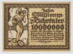 Numismática Alemanha - Cédula do Pós Guerra e Inflacionário. Fez parte de importante coleção europeia.
Vale ressaltar que será apregoada individualmente. Não catalogamos as peças mas aconselhamos para maiores informações Deutsches Notgeld de Anton Geiger, 1918-21 e 1914-15 de Hans Jurg
Grande oportunidade para possibilidade de peças inéditas, raras e belas. Aconselhamos análise apurada!!
1000000 Marcos - Tipo 2 - 1923 - Propaganda feita anonimamente contra os franceses 