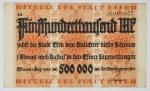 Numismática Alemanha - Cédula do Pós Guerra e Inflacionário. Fez parte de importante coleção europeia.
Vale ressaltar que será apregoada individualmente. Não catalogamos as peças mas aconselhamos para maiores informações Deutsches Notgeld de Anton Geiger, 1918-21 e 1914-15 de Hans Jurg
Grande oportunidade para possibilidade de peças inéditas, raras e belas. Aconselhamos análise apurada!!
500.000 Marcos - 1923 - Essen