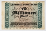 Numismática Alemanha - Cédula do Pós Guerra e Inflacionário. Fez parte de importante coleção europeia.
Vale ressaltar que será apregoada individualmente. Não catalogamos as peças mas aconselhamos para maiores informações Deutsches Notgeld de Anton Geiger, 1918-21 e 1914-15 de Hans Jurg
Grande oportunidade para possibilidade de peças inéditas, raras e belas. Aconselhamos análise apurada!!
10 Milhões de Marcos - 1923 - Düsseldorf