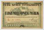 Numismática Alemanha - Cédula do Pós Guerra e Inflacionário. Fez parte de importante coleção europeia.
Vale ressaltar que será apregoada individualmente. Não catalogamos as peças mas aconselhamos para maiores informações Deutsches Notgeld de Anton Geiger, 1918-21 e 1914-15 de Hans Jurg
Grande oportunidade para possibilidade de peças inéditas, raras e belas. Aconselhamos análise apurada!!
5 Milhões de Marcos, 1923 - Pforzheim