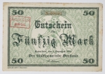 Numismática Alemanha - Cédula do Pós Guerra e Inflacionário. Fez parte de importante coleção europeia.
Vale ressaltar que será apregoada individualmente. Não catalogamos as peças mas aconselhamos para maiores informações Deutsches Notgeld de Anton Geiger, 1918-21 e 1914-15 de Hans Jurg
Grande oportunidade para possibilidade de peças inéditas, raras e belas. Aconselhamos análise apurada!!
50 Marcos, 1918 - Rudolstadt