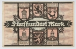 Numismática Alemanha - Cédula do Pós Guerra e Inflacionário. Fez parte de importante coleção europeia.
Vale ressaltar que será apregoada individualmente. Não catalogamos as peças mas aconselhamos para maiores informações Deutsches Notgeld de Anton Geiger, 1918-21 e 1914-15 de Hans Jurg
Grande oportunidade para possibilidade de peças inéditas, raras e belas. Aconselhamos análise apurada!!
500 Marcos - 1922 - Liebenwerda