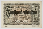 Numismática Alemanha - Cédula do Pós Guerra e Inflacionário. Fez parte de importante coleção europeia.
Vale ressaltar que será apregoada individualmente. Não catalogamos as peças mas aconselhamos para maiores informações Deutsches Notgeld de Anton Geiger, 1918-21 e 1914-15 de Hans Jurg
Grande oportunidade para possibilidade de peças inéditas, raras e belas. Aconselhamos análise apurada!!
500.000 Marcos, 1923 - Düsseldorf