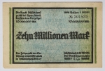 Numismática Alemanha - Cédula do Pós Guerra e Inflacionário. Fez parte de importante coleção europeia.
Vale ressaltar que será apregoada individualmente. Não catalogamos as peças mas aconselhamos para maiores informações Deutsches Notgeld de Anton Geiger, 1918-21 e 1914-15 de Hans Jurg
Grande oportunidade para possibilidade de peças inéditas, raras e belas. Aconselhamos análise apurada!!
10 Milhões de Marcos, 1923 - Düsseldorf