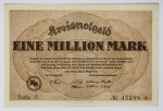 Numismática Alemanha - Cédula do Pós Guerra e Inflacionário. Fez parte de importante coleção europeia.
Vale ressaltar que será apregoada individualmente. Não catalogamos as peças mas aconselhamos para maiores informações Deutsches Notgeld de Anton Geiger, 1918-21 e 1914-15 de Hans Jurg
Grande oportunidade para possibilidade de peças inéditas, raras e belas. Aconselhamos análise apurada!!
1 Milhão de Marcos, 1923 - Dillenburg