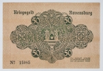 Numismática Alemanha - Cédula do Pós Guerra e Inflacionário. Fez parte de importante coleção europeia.
Vale ressaltar que será apregoada individualmente. Não catalogamos as peças mas aconselhamos para maiores informações Deutsches Notgeld de Anton Geiger, 1918-21 e 1914-15 de Hans Jurg
Grande oportunidade para possibilidade de peças inéditas, raras e belas. Aconselhamos análise apurada!!
50 Marcos de Rauensburg - 1918